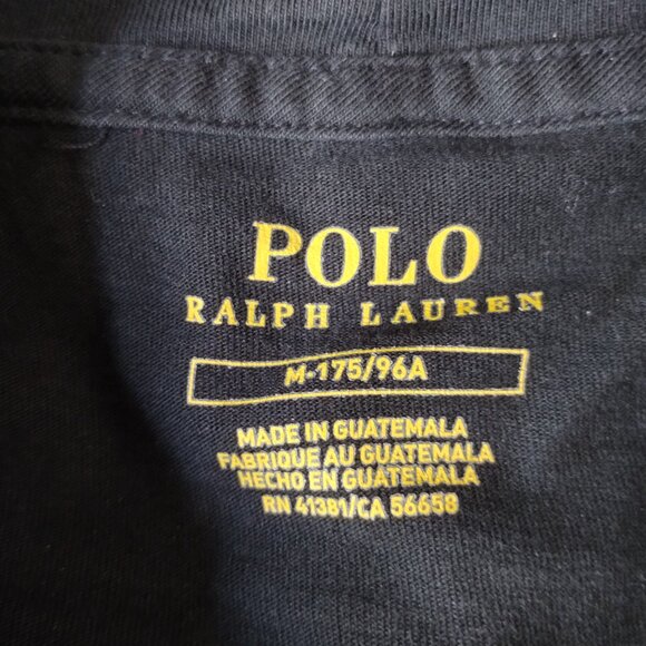Polo Ralph Lauren Big Pony Jersey Hooded T-Shirt Black Size M - Picture 4 of 8
